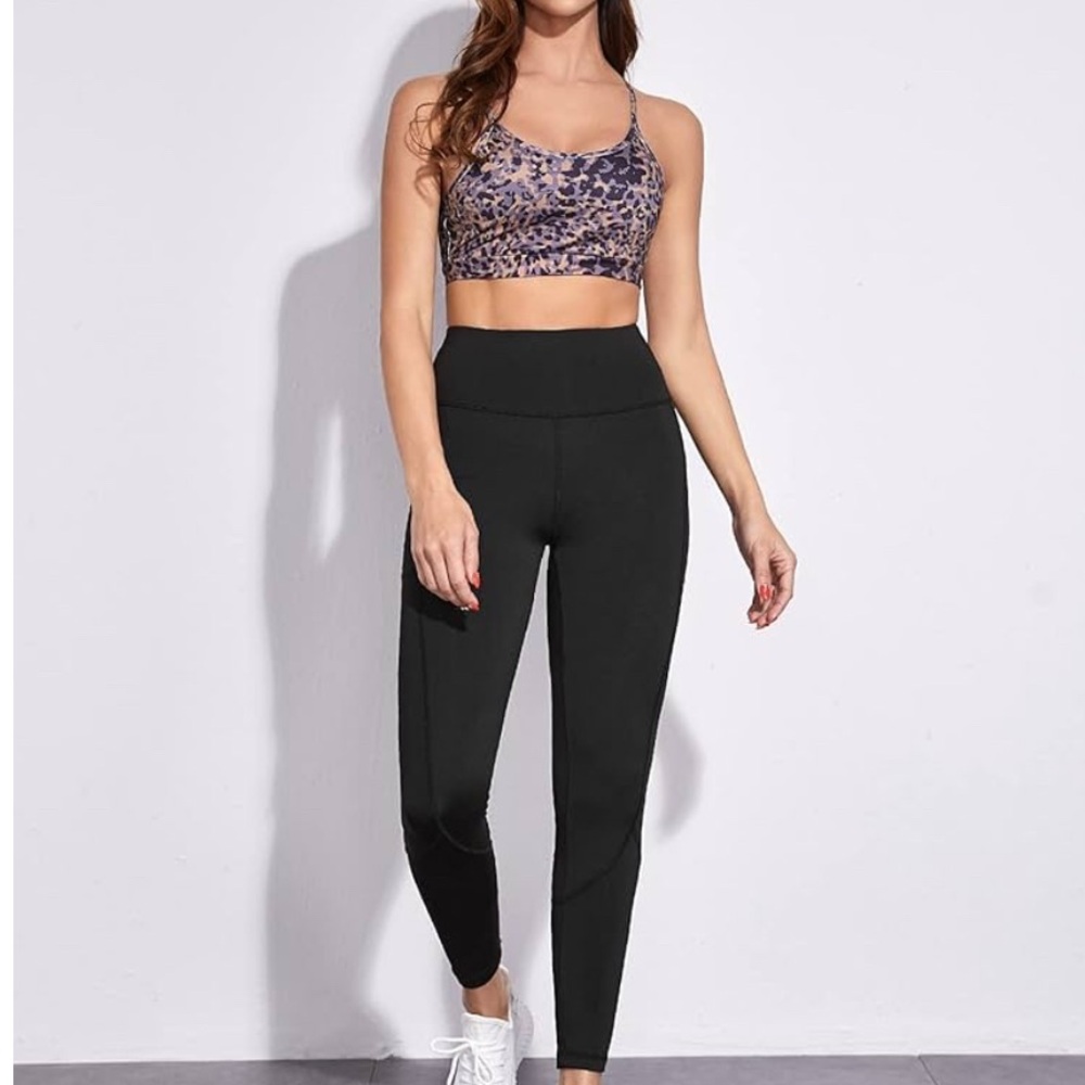 Profile By Gottex Black Leggings High-Waisted Streamlined
